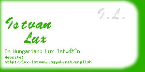 istvan lux business card